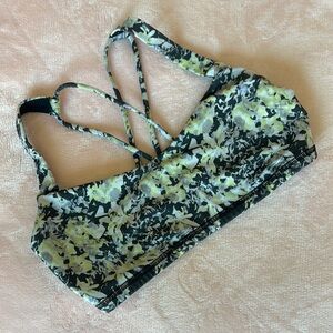 lululemon athletica Free To Be Sports Bra Black Floral